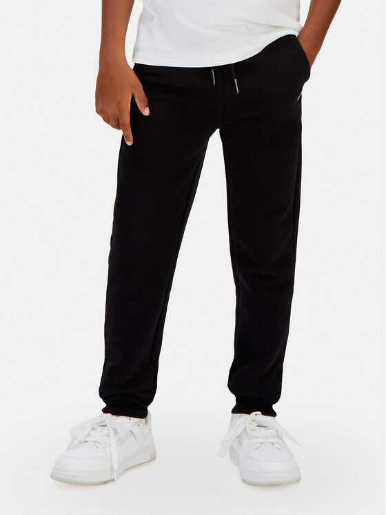 Calvin Klein Jeans Pantaloni trening Mini Badge LV1CKSJC53 Negru Regular Fit