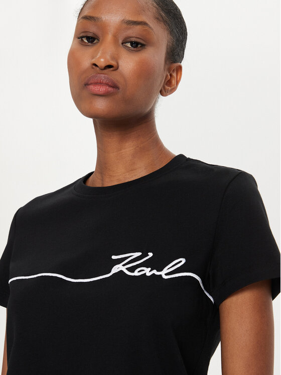 KARL LAGERFELD KARL LAGERFELD T-Shirt 245W1706 Czarny Regular Fit