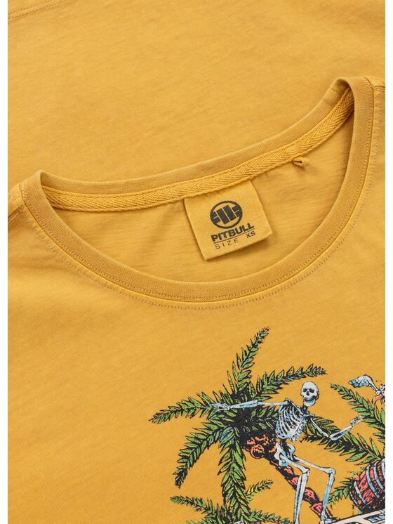 PITBULL PITBULL T-Shirt BEACHBREAK Żółty Regular Fit