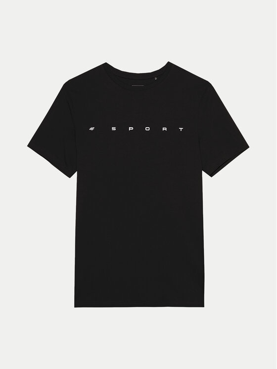 4F 4F T-särk 4FWSS24TTSHM1283 Must Regular Fit