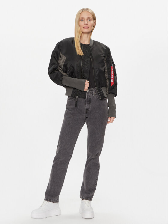 Alpha Industries Alpha Industries Μπόμπερ μπουφάν MA-1 Cyber 108008 Μαύρο Regular Fit
