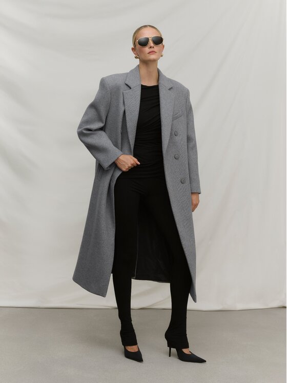 La Mania La Mania Cappotto COMFY COAT 2 Grigio Classic Fit