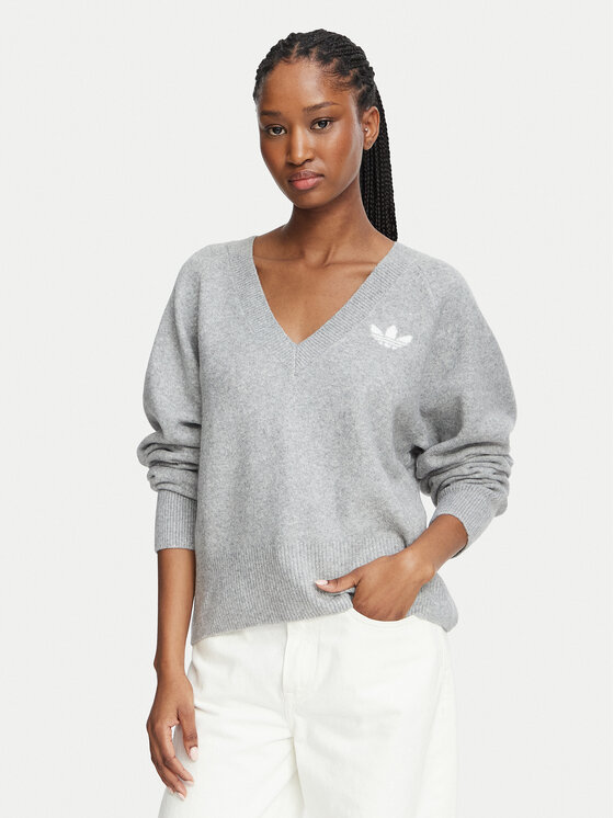 adidas adidas Pulover Essentials IA4446 Svetlo siva Loose Fit