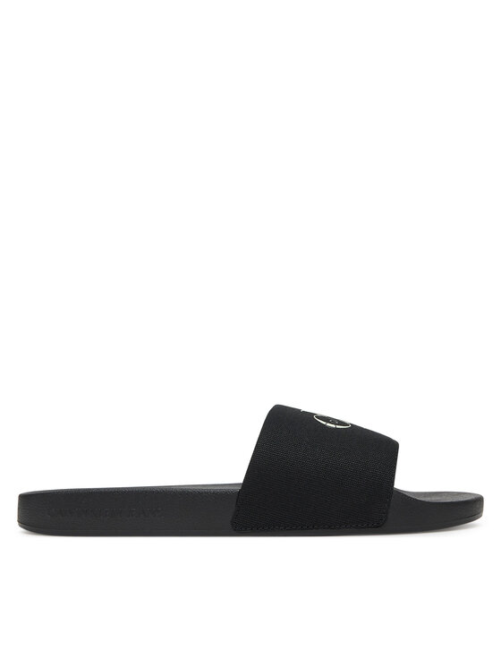 Şlapi Calvin Klein Jeans Slide Monologo Cv YM0YM01367 Negru