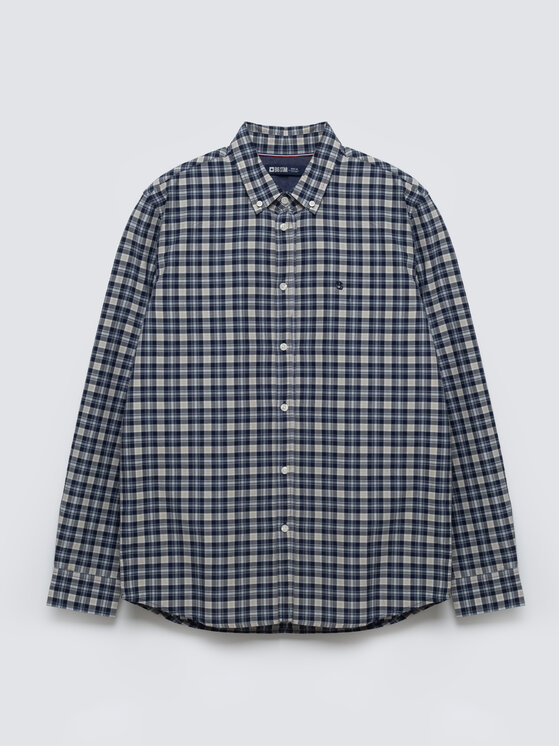 BIG STAR BIG STAR Koszula GIBBINEROS Niebieski Basic Fit
