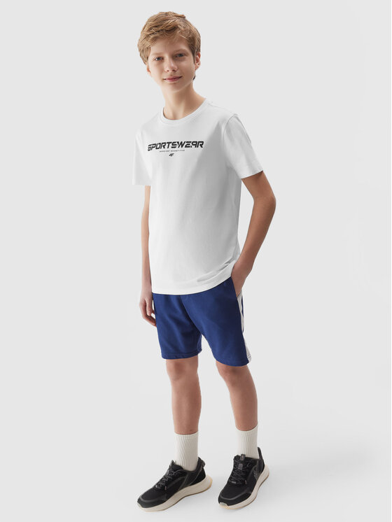 4F 4F T-shirt 4FJWSS24TTSHM1114-10S Bianco Regular Fit