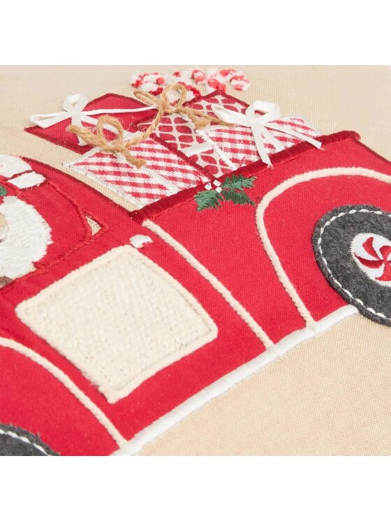 MIAhome MIAhome Poduszka świąteczna z autem, 39x59 cm Kolorowy