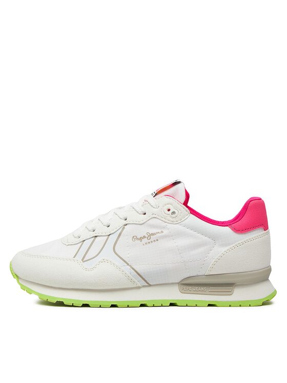 Pepe Jeans Pepe Jeans Sneakersy Brit Neon W PLS40011 Bílá