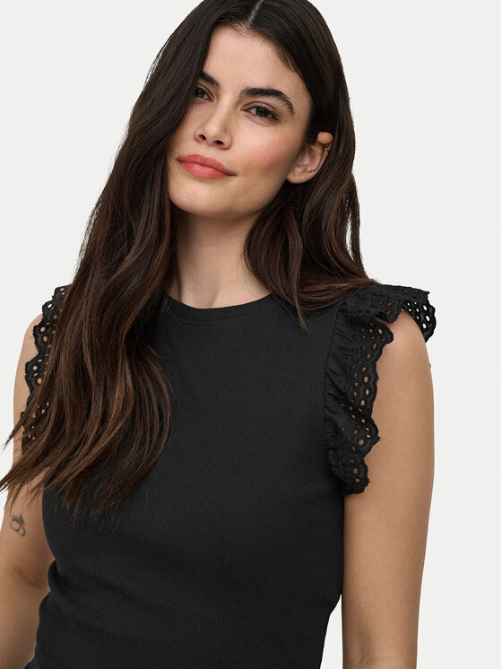 ONLY ONLY Top Mathilda 15308890 Negru Regular Fit