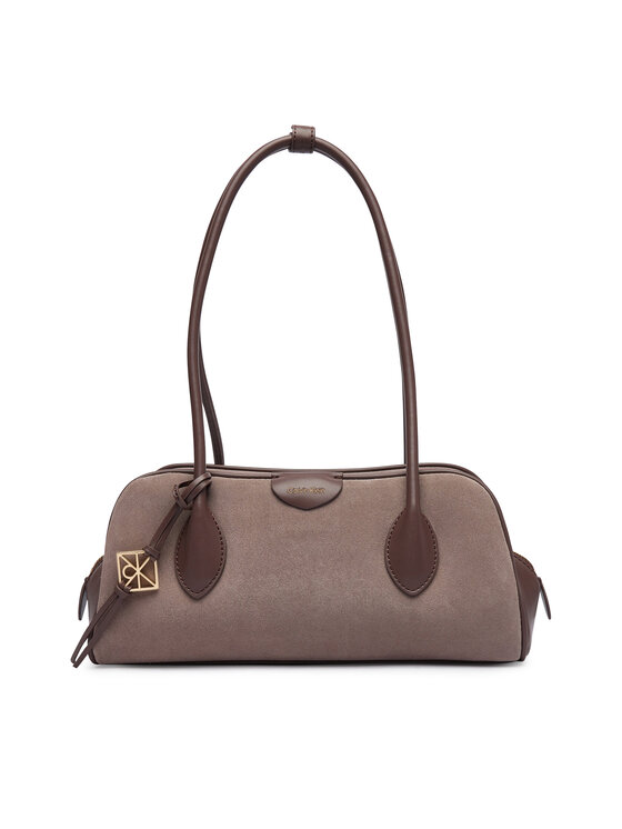 Calvin Klein Calvin Klein Τσάντα Emblem Trio Suede Shoulder Bag LV04F3888G Μπεζ