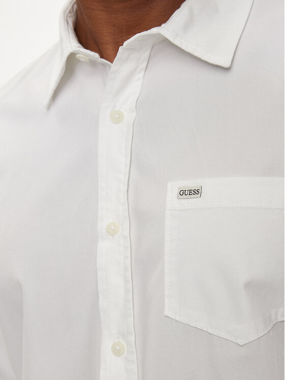 Guess Jeans Guess Jeans Риза M4YH35 WGCF1 Бял Slim Fit