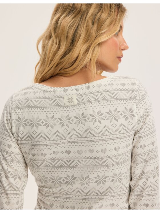 Esotiq Esotiq Piżama 43956 Biały Regular Fit