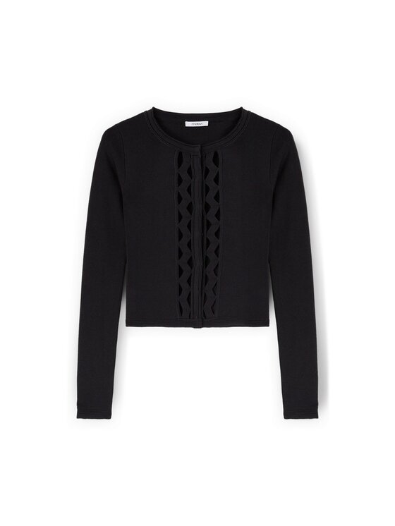 Motivi Motivi Cardigan M375W003458N033 Nero Regular Fit