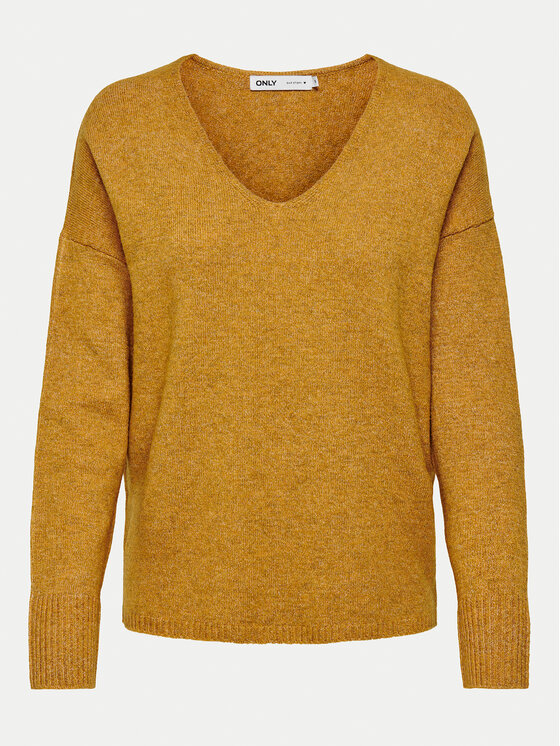 ONLY ONLY Sweter Rica 15224360 Pomarańczowy Regular Fit