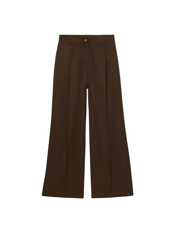 Oltre Oltre Pantaloni di tessuto P088R008844N022 Marrone Baggy Fit