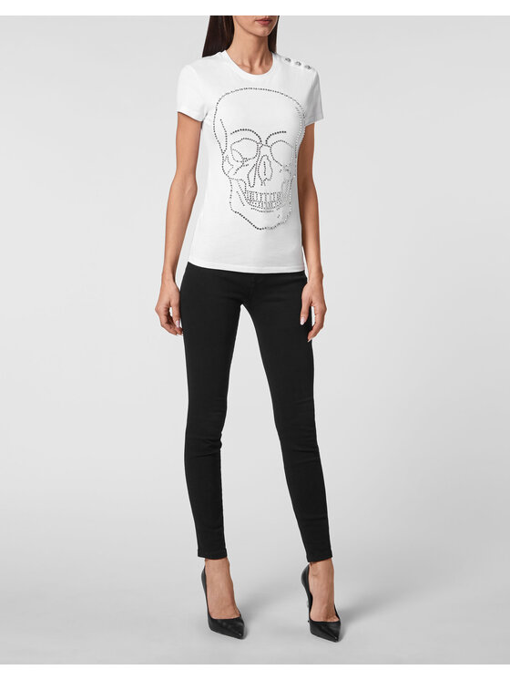 PHILIPP PLEIN PHILIPP PLEIN T-Shirt 8021 Biały Regular Fit