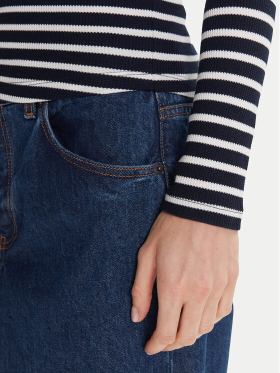 Tommy Jeans Tommy Jeans Bluza Henley DW0DW20903 Mornarsko modra Slim Fit