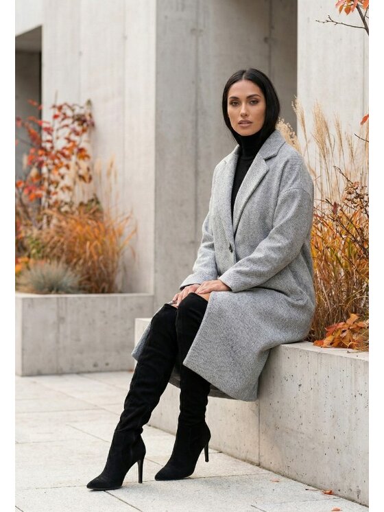 FIGL FIGL Kabát M1292 Sivá Regular Fit