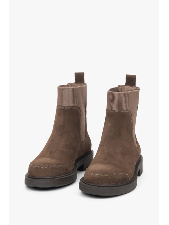 Estro Estro Μποτάκια με λάστιχο ER00118645 Καφέ