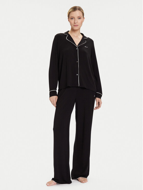 KARL LAGERFELD KARL LAGERFELD Pijama A4W45004 Negru Relaxed Fit
