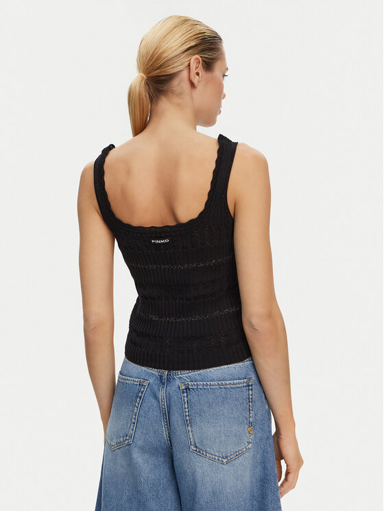 PINKO PINKO Τοπ 104736 A2FC Z99 Μαύρο Regular Fit