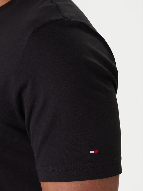 Tommy Hilfiger Tommy Hilfiger Tričko Brand Love MW0MW40324 Čierna Regular Fit
