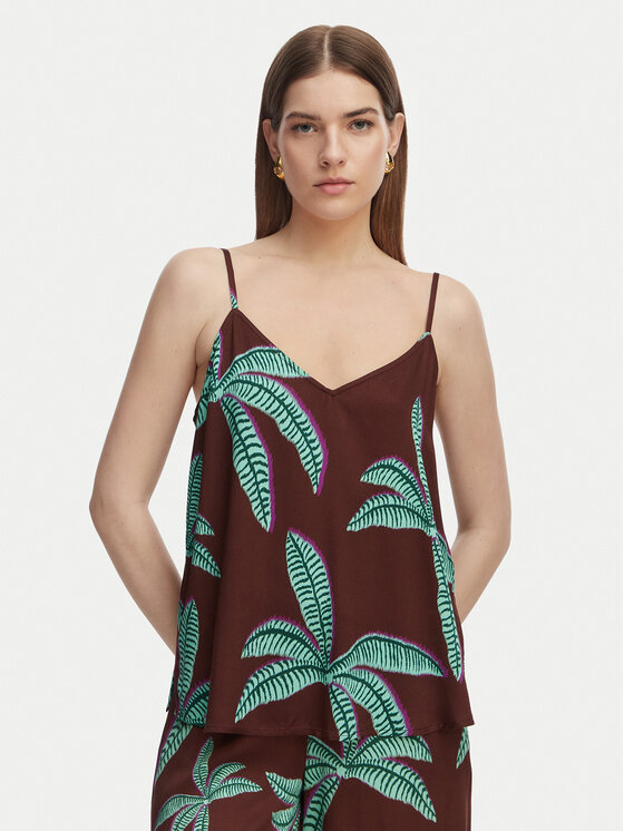 LOLA CASADEMUNT Top LS2615121 Hnedá Regular Fit