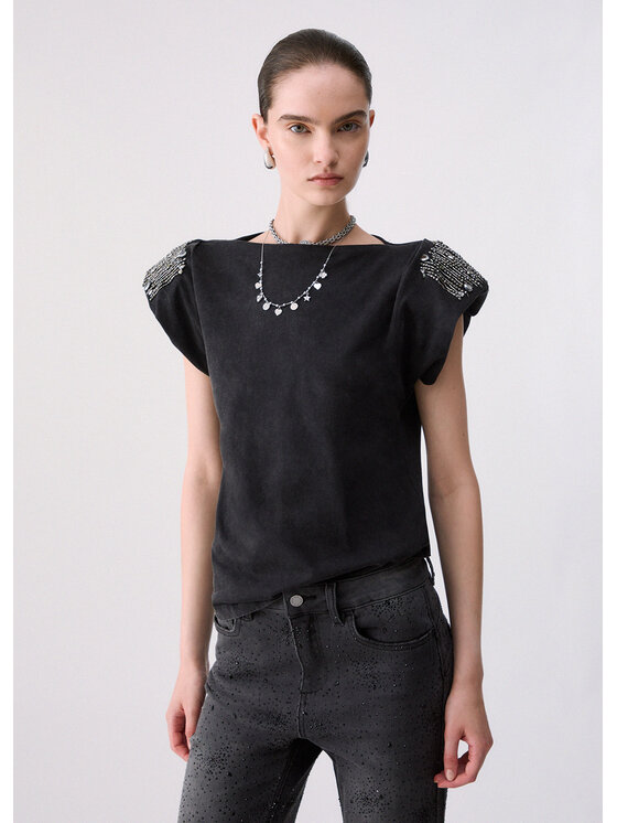 Liu Jo Liu Jo T-Shirt WF6245JS923L9355 Szary Regular Fit