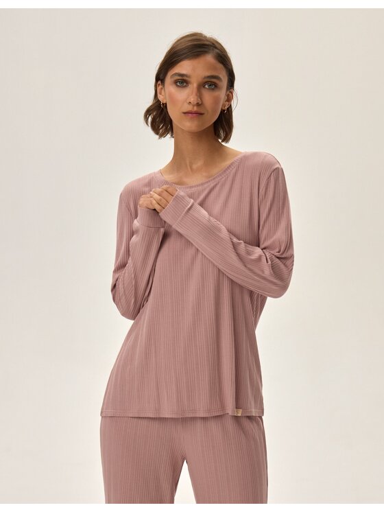 Esotiq Esotiq Piżama 42192 Różowy Regular Fit