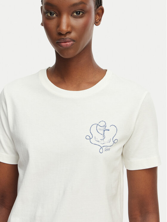 Gant Gant Тишърт 4201440 Бял Regular Fit