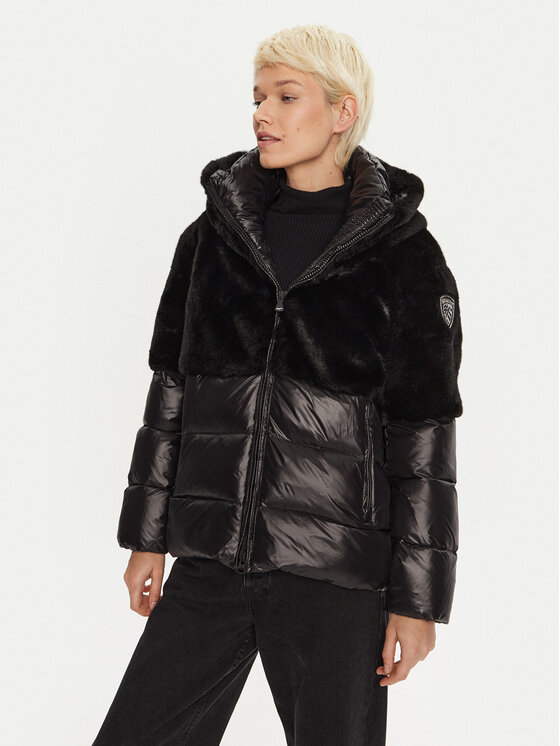 Blauer Vatovaná bunda 24WBLDC02290-999 Čierna Regular Fit