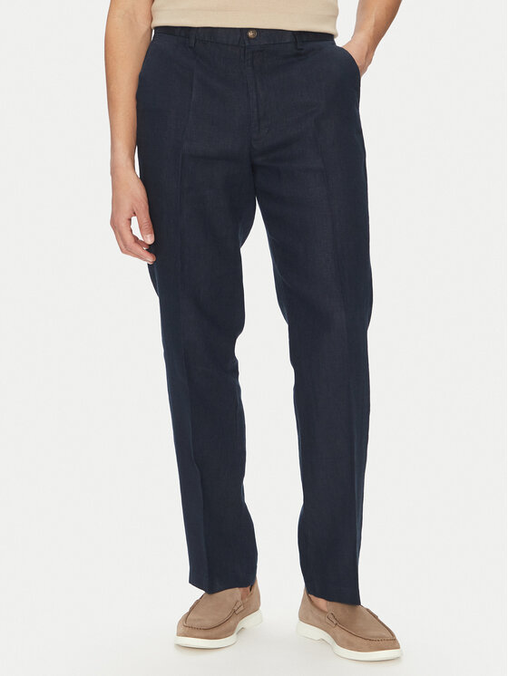 MICHAEL Michael Kors MICHAEL Michael Kors Chino kalhoty CS5304BBEY Tmavomodrá Straight Fit