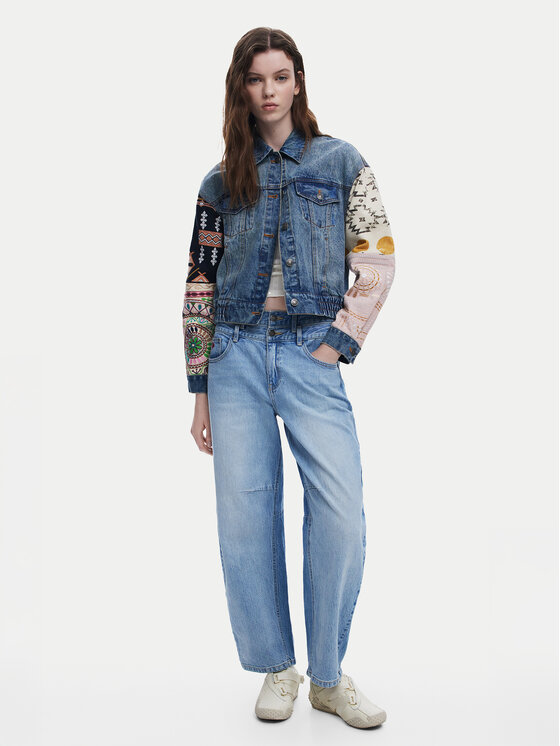 Desigual Desigual Jeansová bunda Cassid 25SWED59 Modrá Regular Fit