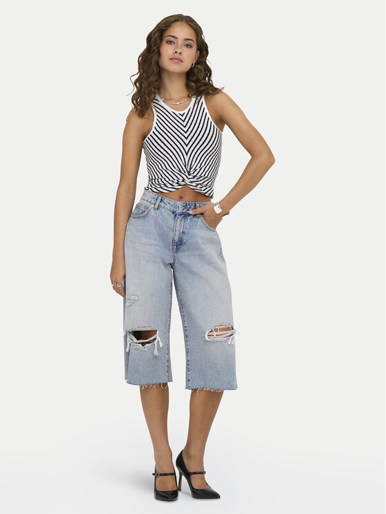 ONLY ONLY Kratke traperice Cobain 15349183 Plava Loose Fit