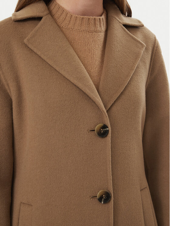 MICHAEL Michael Kors MICHAEL Michael Kors Płaszcz wełniany 77A7146M22 Brązowy jasny Regular Fit