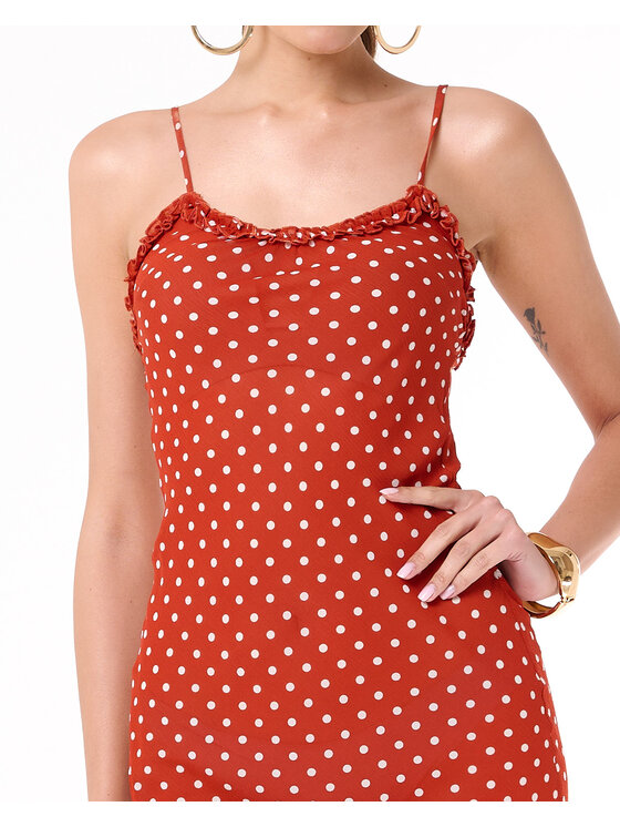 Castellani Castellani Sukienka codzienna Bosca Czerwony Regular Fit