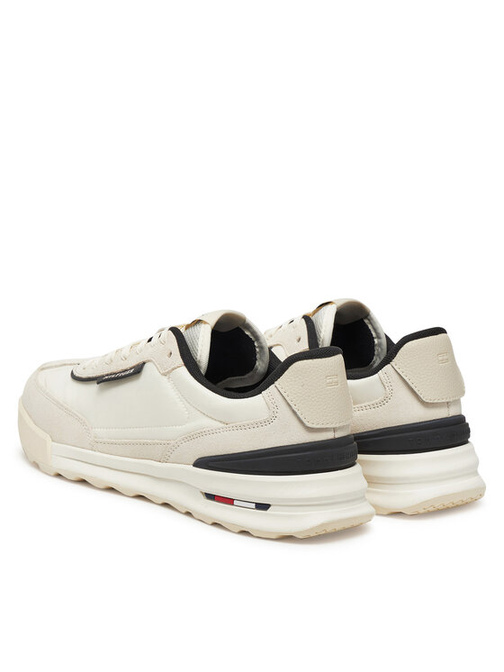 Tommy Hilfiger Tommy Hilfiger Laisvalaikio batai Retro Runner Nylon Mix FM0FM05523 Écru