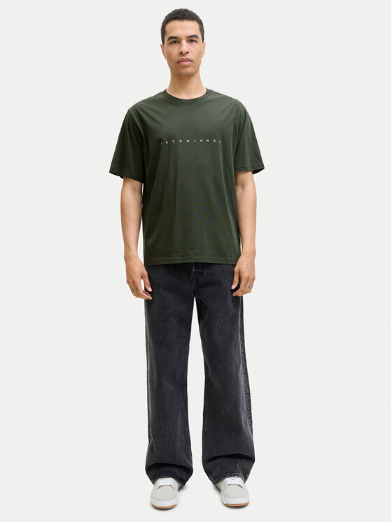 Jack & Jones Jack & Jones T-Shirt Star 12234746 Zielony Relaxed Fit