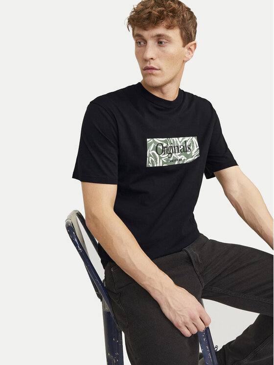 Jack & Jones Jack & Jones T-Shirt Lafayette 12250436 Czarny Relaxed Fit