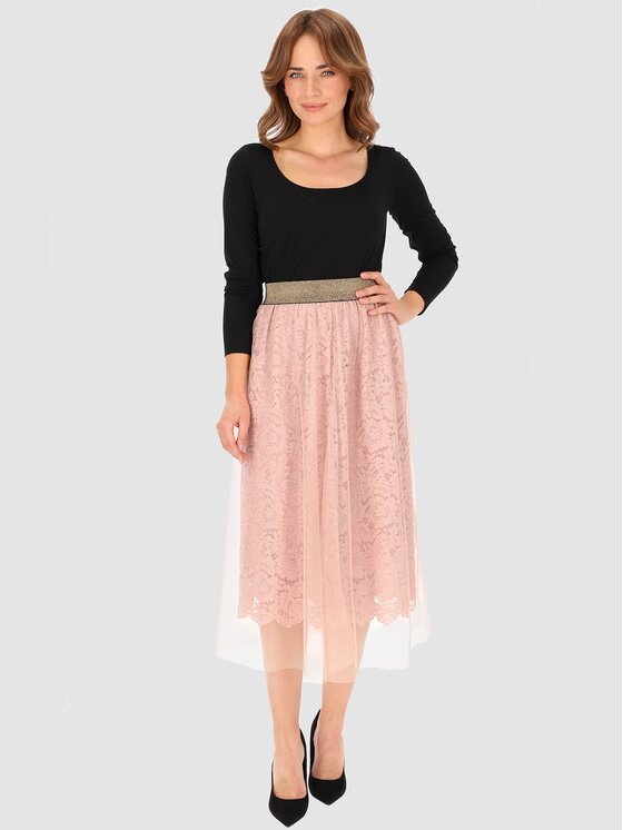 Perso Perso Sukně JPE230069F Růžová Regular Fit