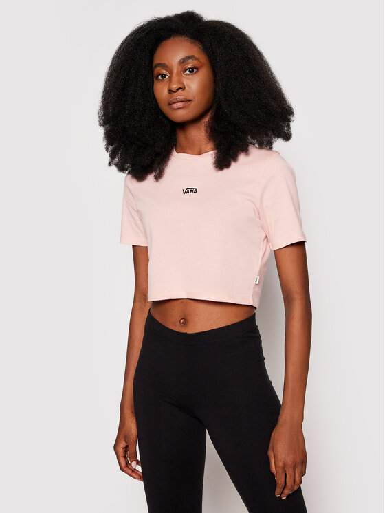 Vans Majica Flying Crop V Cre VN0A54QU Roza Cropped Fit