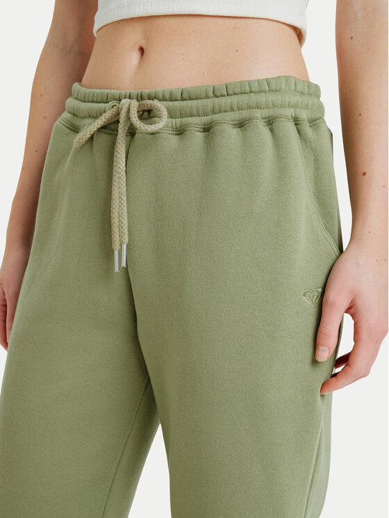 Roxy Roxy Spodnie dresowe Surf Stoked Pant Brushed ERJFB03491 Zielony Regular Fit
