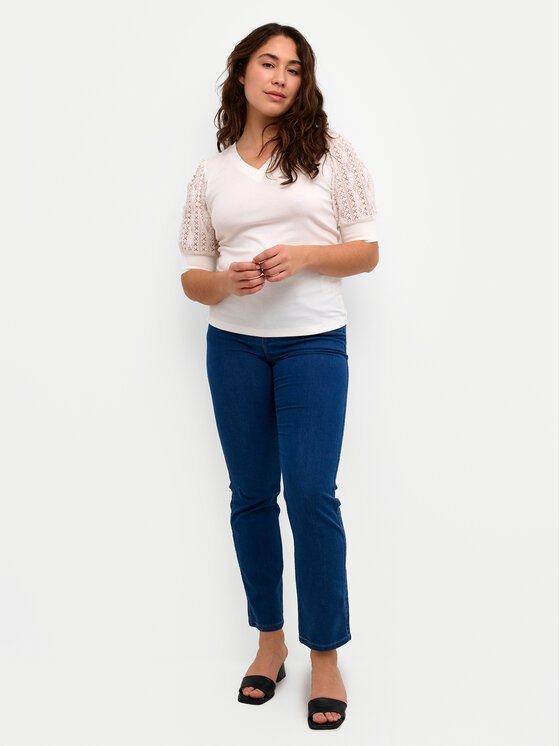 Kaffe Kaffe Bluzka Melana 10508459 Biały Slim Fit