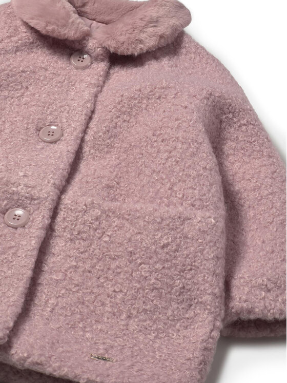 Mayoral Mayoral Cappotto in shearling 2432 Rosa Relaxed Fit
