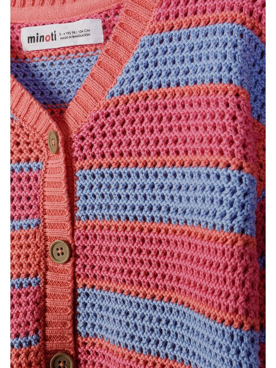 minoti minoti Kardigan 30KNIT106 Koralowy Regular Fit