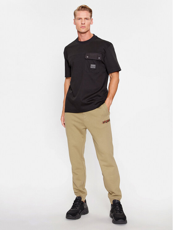 HUGO Hugo Teplákové kalhoty Drokko 50494571 Hnědá Relaxed Fit