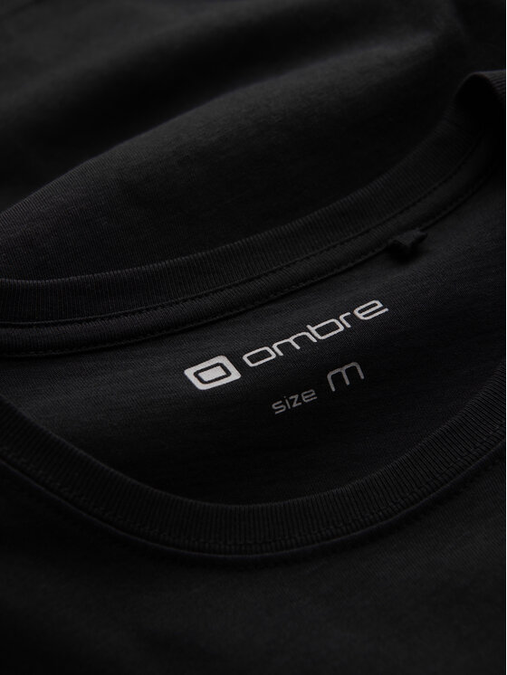 Ombre Ombre T-Shirt OM-TSPT-0299 Černá Regular Fit