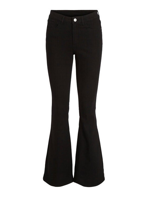 Vila Vila Traperice 14085688 Crna Bootcut Fit