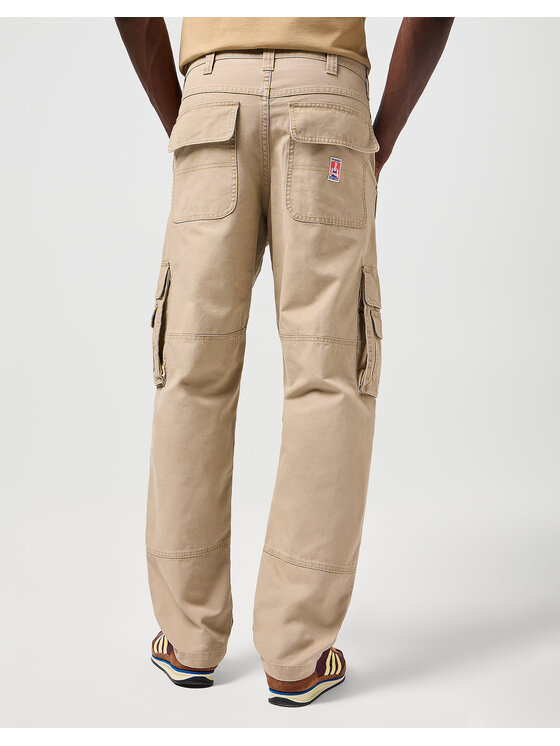Wrangler Wrangler Spodnie materiałowe CJ REL CARGO PANT Beżowy Regular Fit