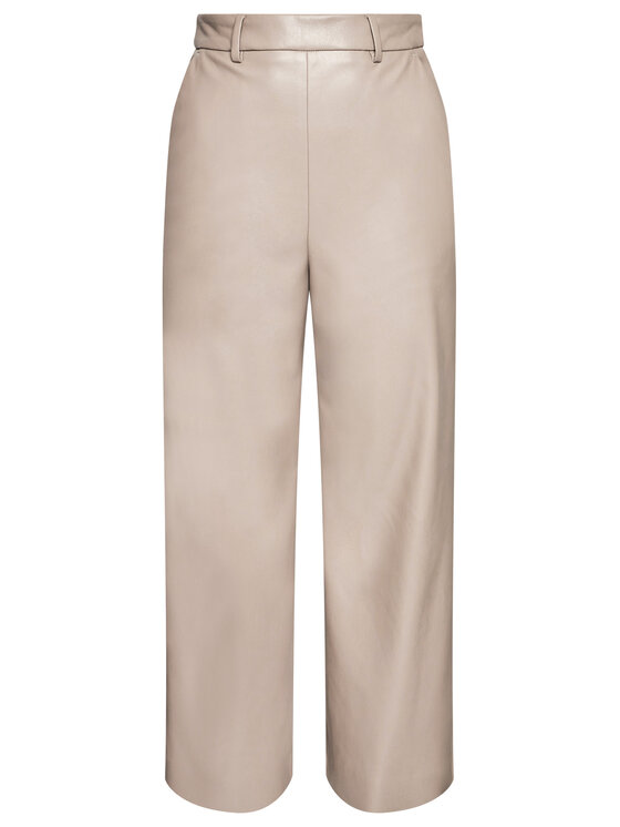 MSGM MSGM Панталони от имитация на кожа 3041MDP06B 217101 Сив Regular Fit